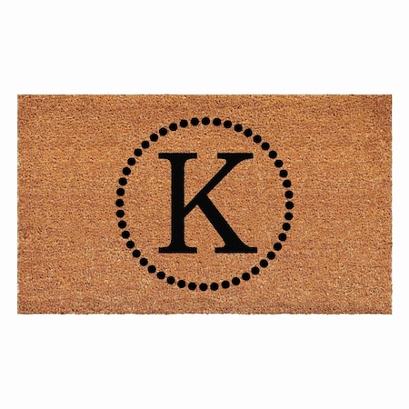 Calloway Mills Monogram Door Mat, Black, Natural, 36 in W x 72 in L 108213672K